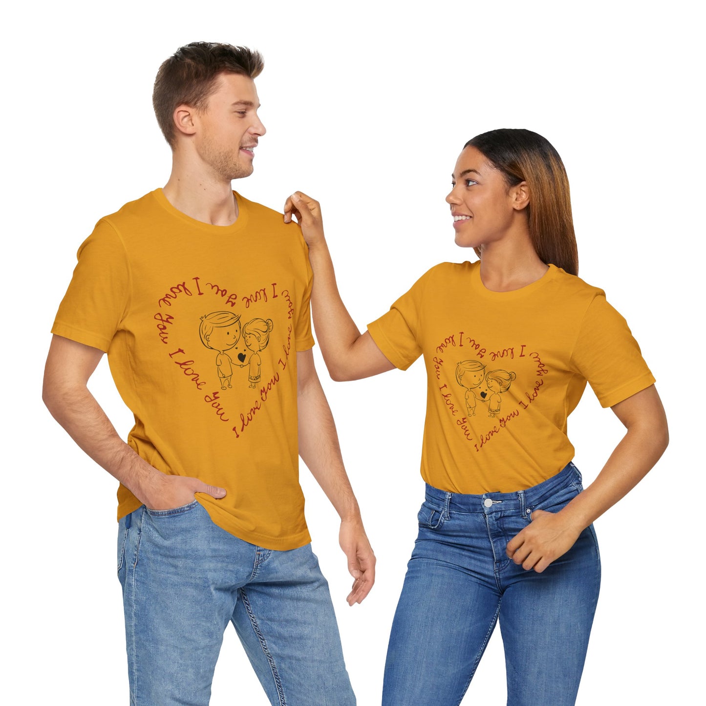 Heartfelt Love Tee, Cute Couple Shirt, Valentine's Day Gift, Anniversary T-Shirt, Love Quote Top