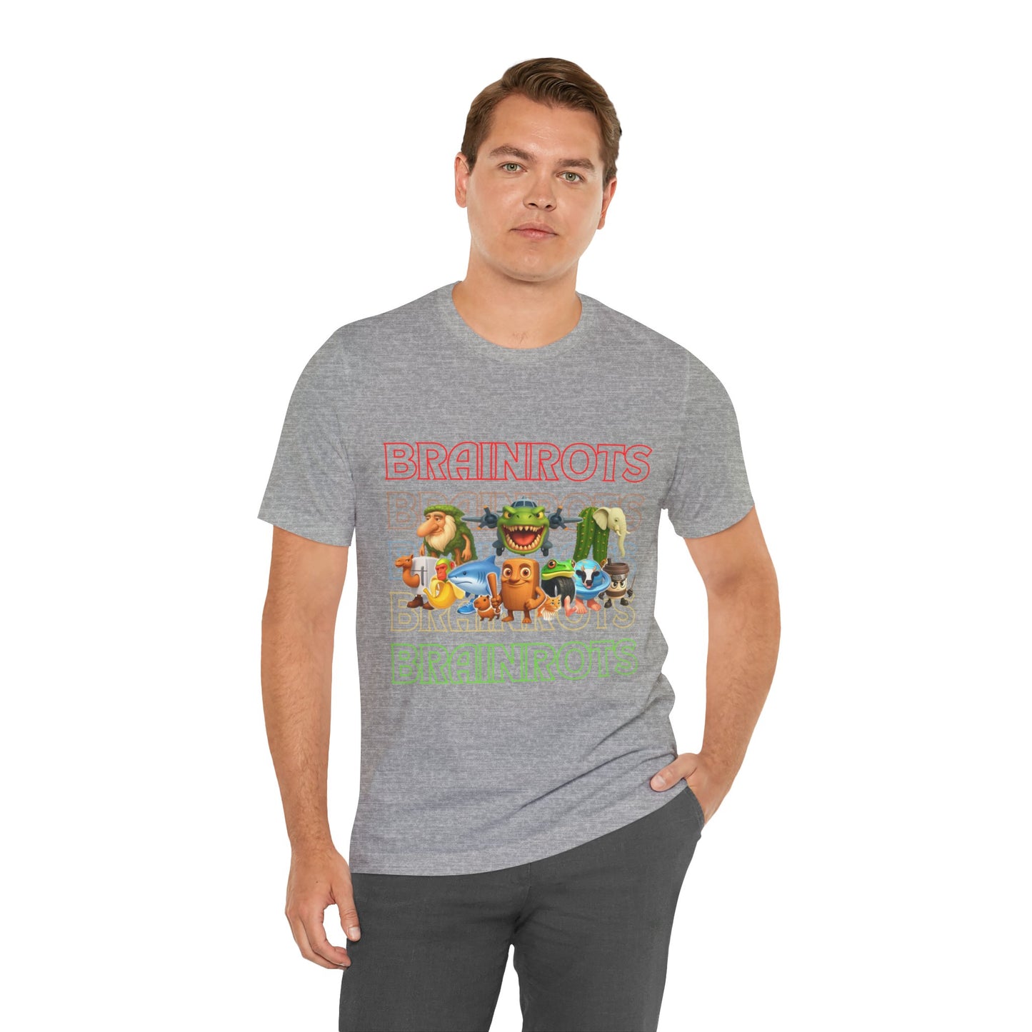 Brainrots Unisex Tee - Fun Graphic Shirt for Casual Wear, Gifts for Gamers, Retro Style, Everyday Comfort, Unique Fashion Statement