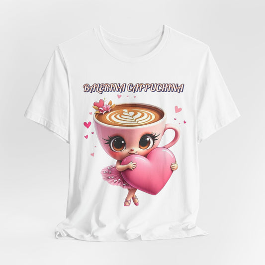 Cute Coffee Lover Tee, Adorable Graphic Shirt, Perfect Gift for Baristas, Coffee Enthusiasts, Valentine's Day, Birthdays, Casual Wear