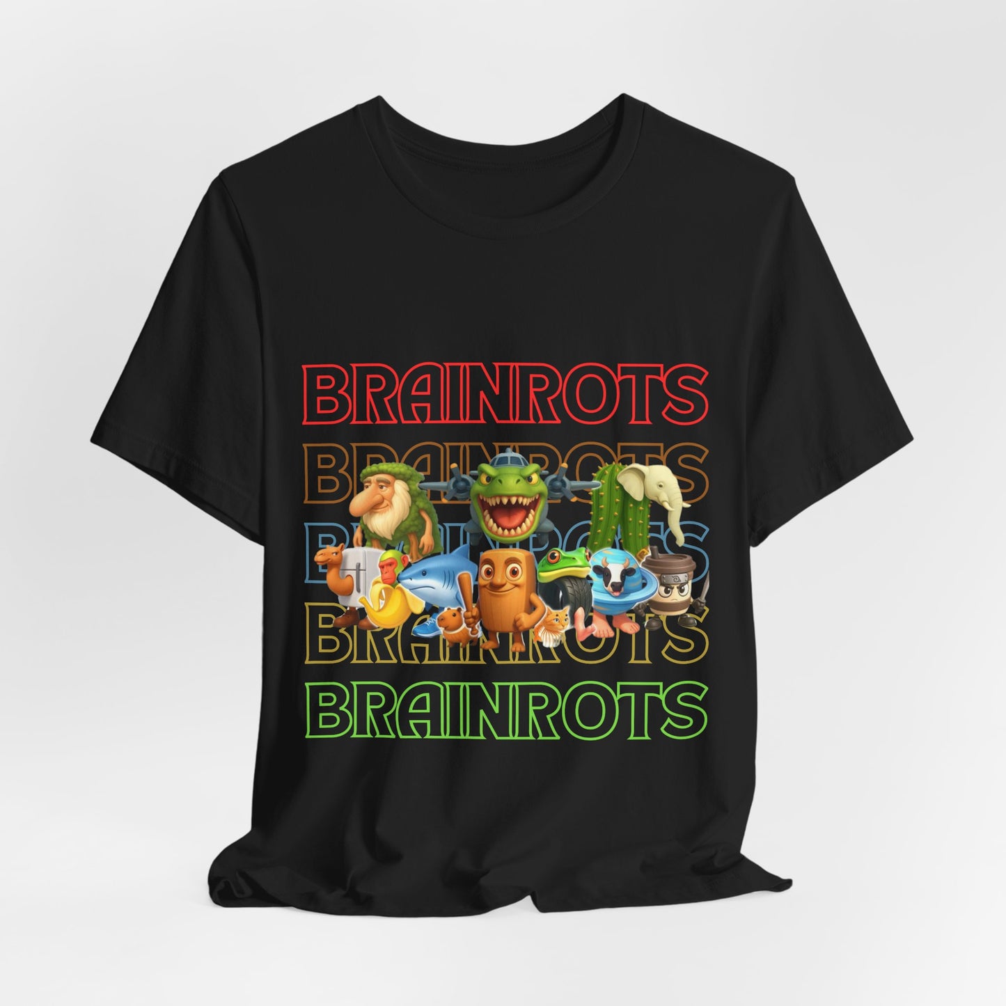 Brainrots Unisex Tee - Fun Graphic Shirt for Casual Wear, Gifts for Gamers, Retro Style, Everyday Comfort, Unique Fashion Statement