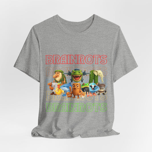 Brainrots Unisex Tee - Fun Graphic Shirt for Casual Wear, Gifts for Gamers, Retro Style, Everyday Comfort, Unique Fashion Statement
