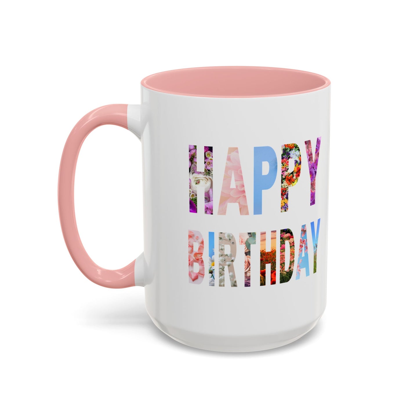 Floral Birthday Coffee Mug, Perfect Gift for Celebrations, Tea Lover's Mug, Party Favors, Flower Decor, Personalized Birthday Mug
