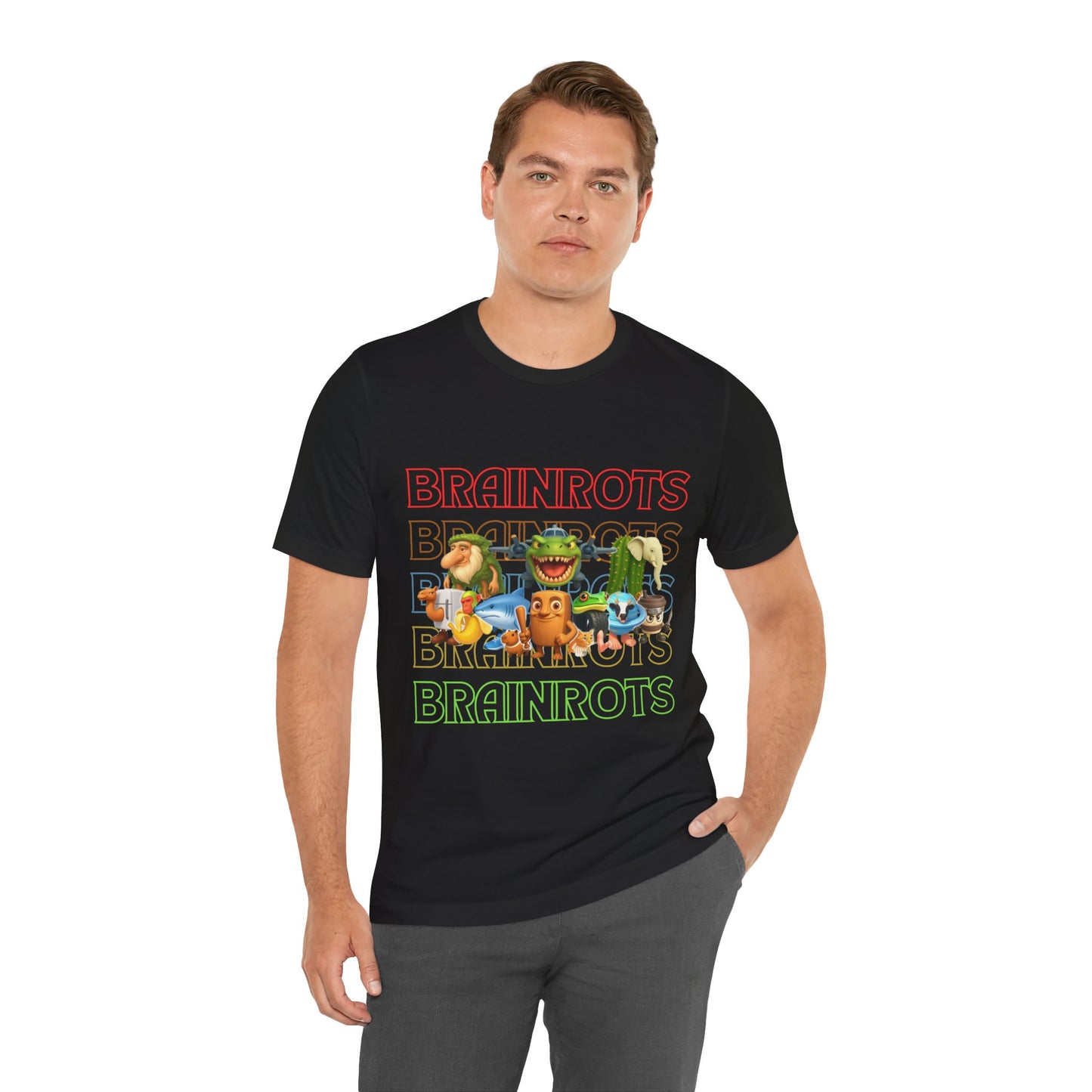 Brainrots Unisex Tee - Fun Graphic Shirt for Casual Wear, Gifts for Gamers, Retro Style, Everyday Comfort, Unique Fashion Statement