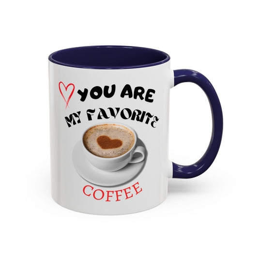 Heartfelt Accent Coffee Mug for Coffee Lovers, Cute Gift for Him/Her, Valentine's Day, Anniversary, Personalized Mug, Coffee Lover's Gift