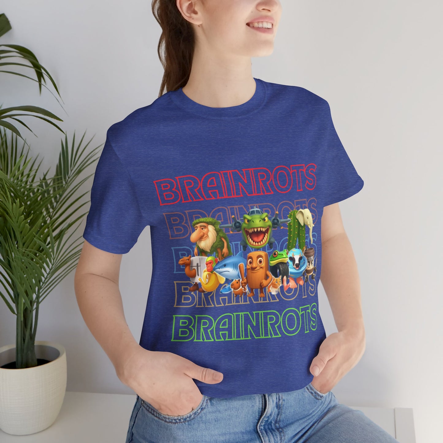 Brainrots Unisex Tee - Fun Graphic Shirt for Casual Wear, Gifts for Gamers, Retro Style, Everyday Comfort, Unique Fashion Statement