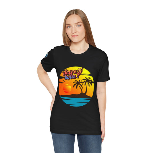 Tropical Sunset Tee, Casual Summer Shirt, Beach Vibes Apparel, Unisex Graphic Tee, Travel Inspired T-Shirt, Unique Gift for Adventurers