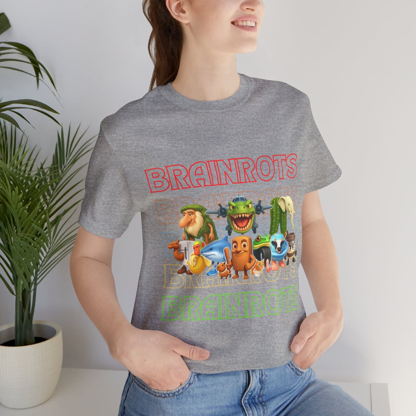 Brainrots Unisex Tee - Fun Graphic Shirt for Casual Wear, Gifts for Gamers, Retro Style, Everyday Comfort, Unique Fashion Statement