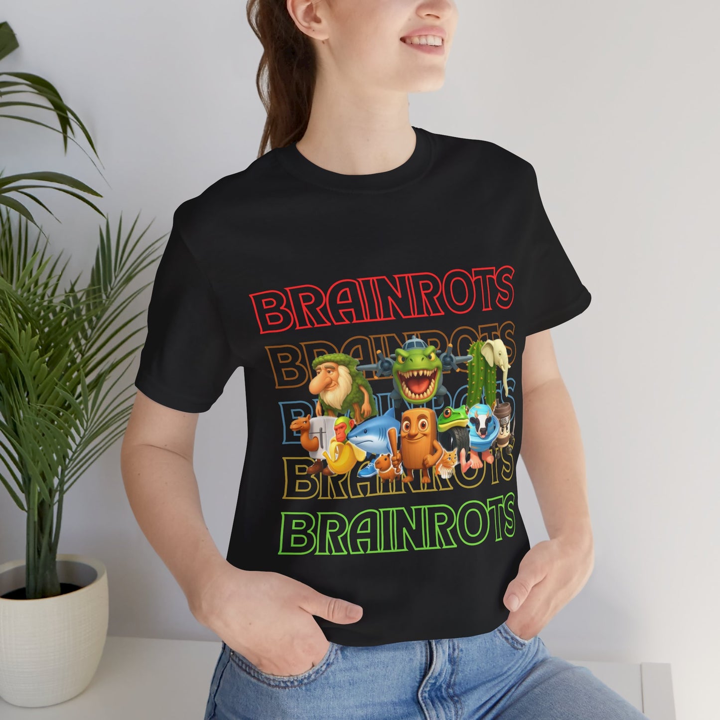 Brainrots Unisex Tee - Fun Graphic Shirt for Casual Wear, Gifts for Gamers, Retro Style, Everyday Comfort, Unique Fashion Statement