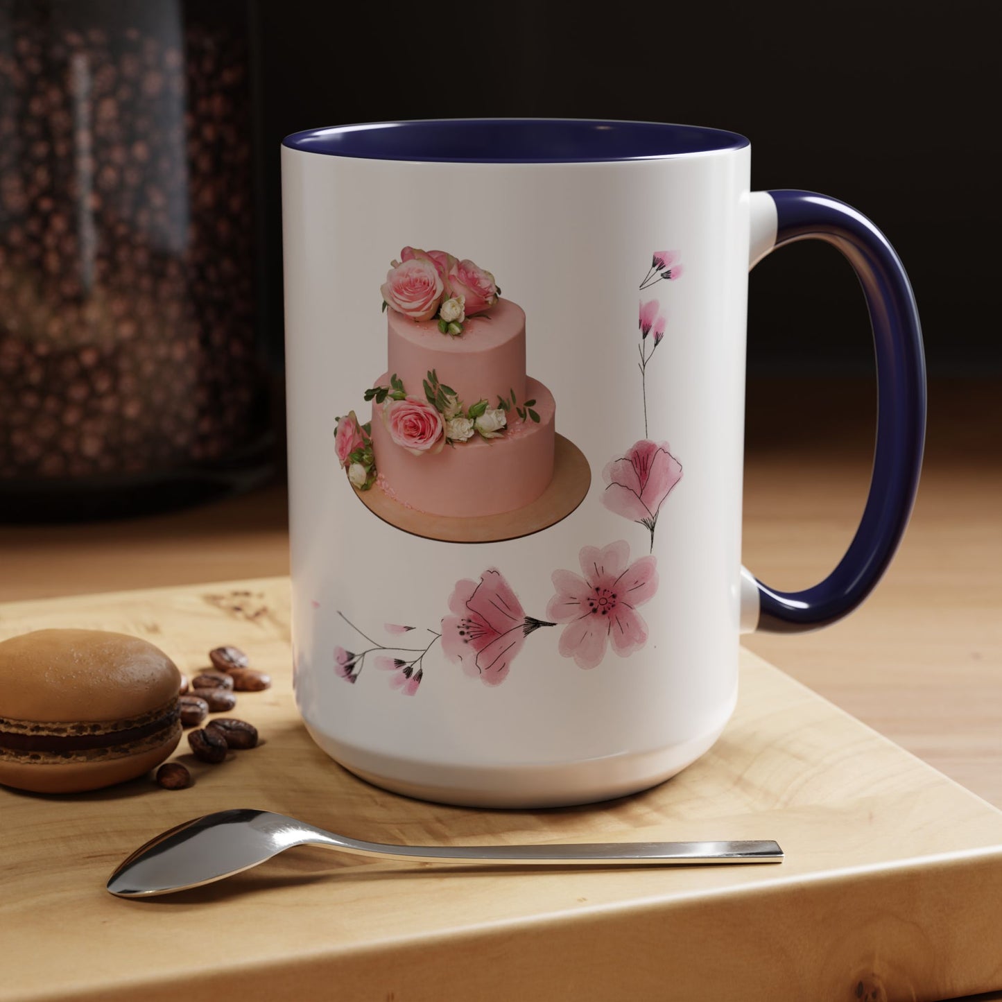 Floral Birthday Coffee Mug, Perfect Gift for Celebrations, Tea Lover's Mug, Party Favors, Flower Decor, Personalized Birthday Mug