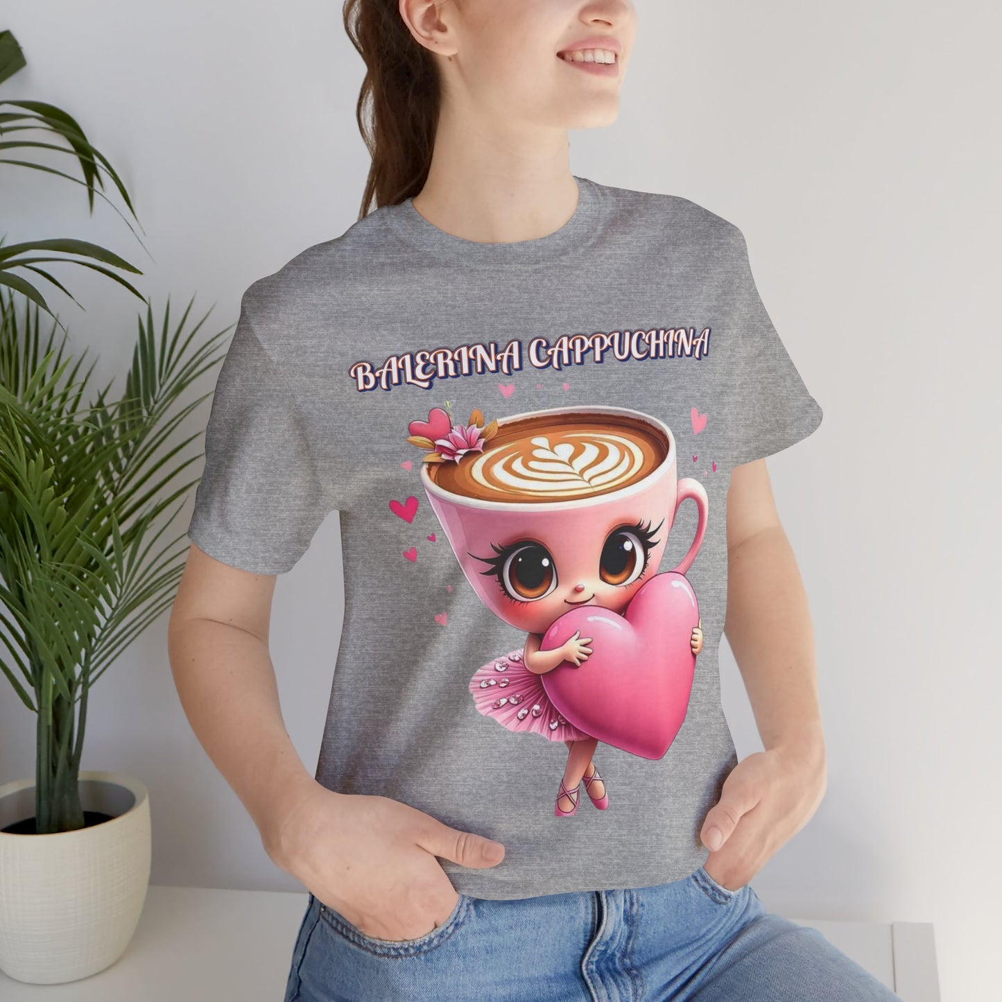 Cute Coffee Lover Tee, Adorable Graphic Shirt, Perfect Gift for Baristas, Coffee Enthusiasts, Valentine's Day, Birthdays, Casual Wear