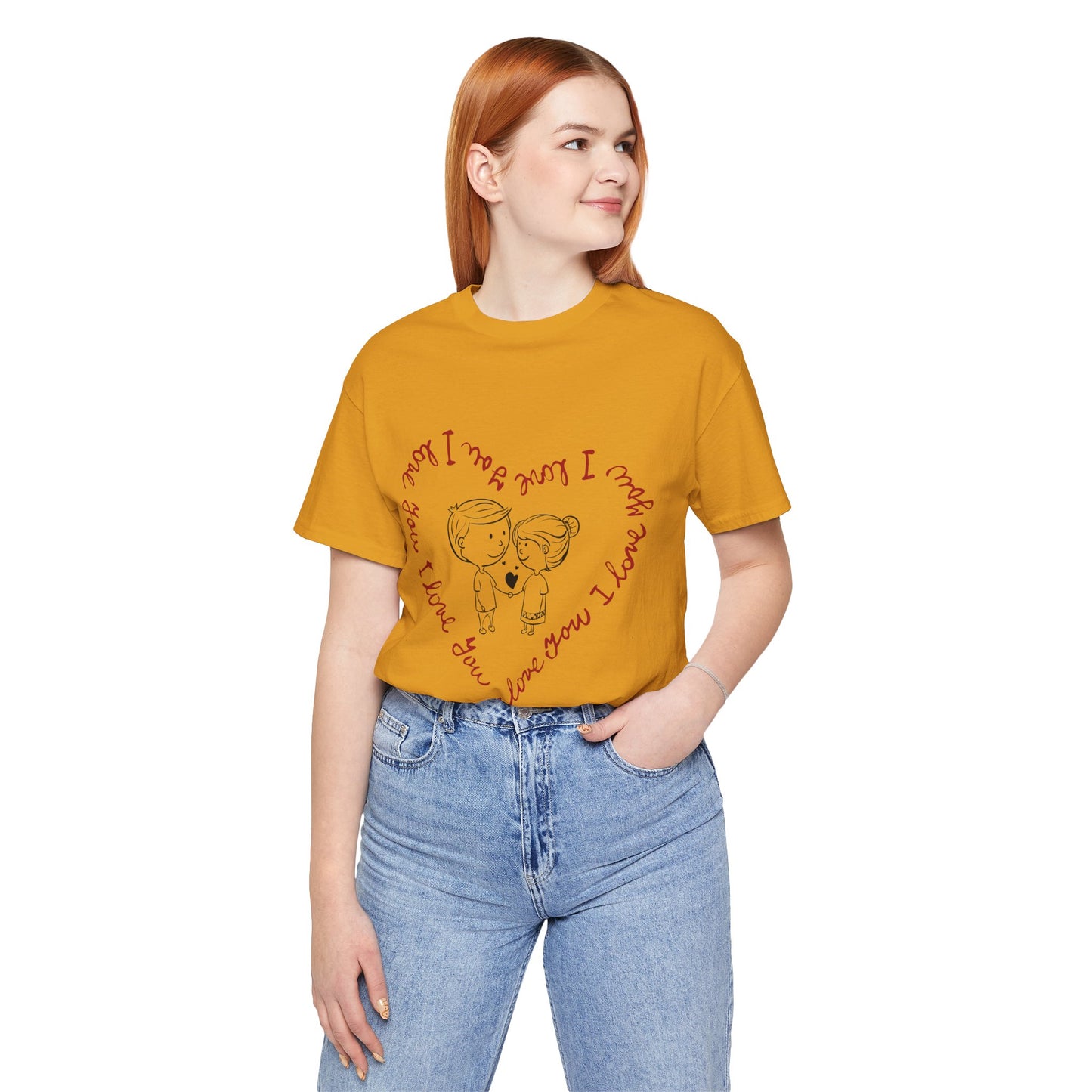 Heartfelt Love Tee, Cute Couple Shirt, Valentine's Day Gift, Anniversary T-Shirt, Love Quote Top