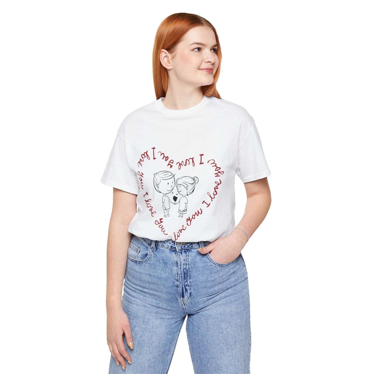 Heartfelt Love Tee, Cute Couple Shirt, Valentine's Day Gift, Anniversary T-Shirt, Love Quote Top
