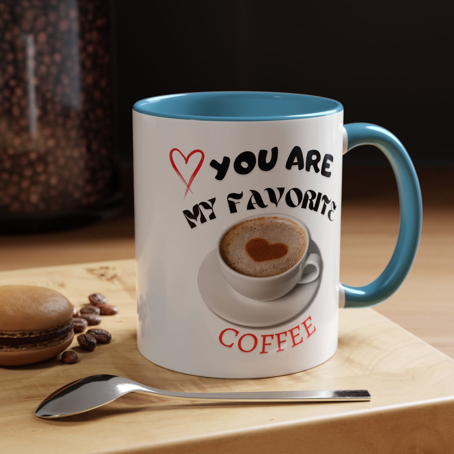 Heartfelt Accent Coffee Mug for Coffee Lovers, Cute Gift for Him/Her, Valentine's Day, Anniversary, Personalized Mug, Coffee Lover's Gift