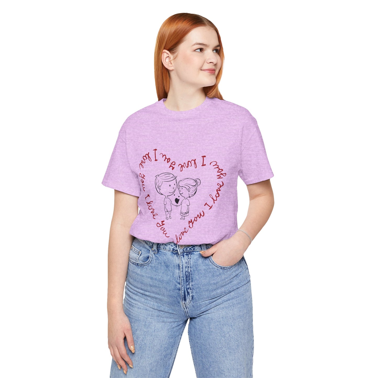 Heartfelt Love Tee, Cute Couple Shirt, Valentine's Day Gift, Anniversary T-Shirt, Love Quote Top