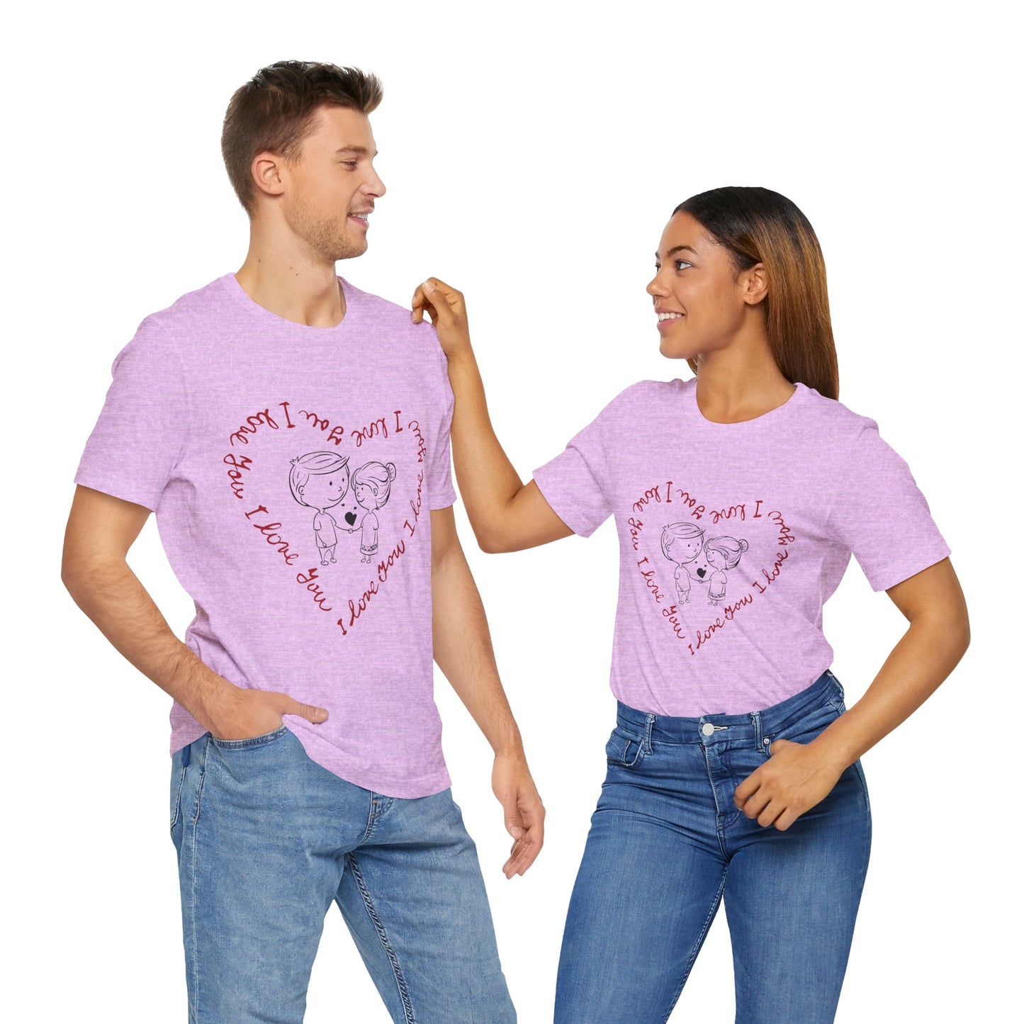 Heartfelt Love Tee, Cute Couple Shirt, Valentine's Day Gift, Anniversary T-Shirt, Love Quote Top