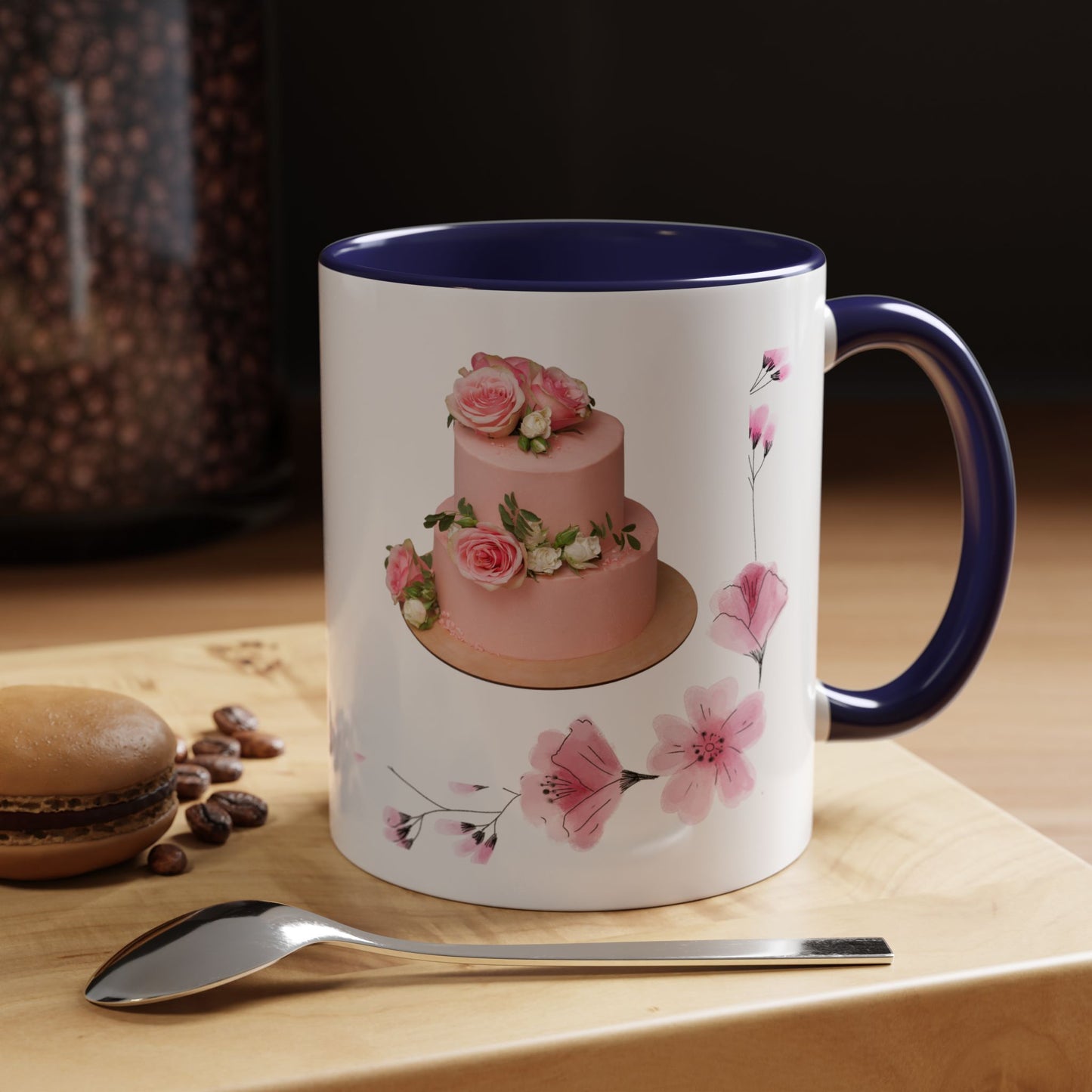 Floral Birthday Coffee Mug, Perfect Gift for Celebrations, Tea Lover's Mug, Party Favors, Flower Decor, Personalized Birthday Mug