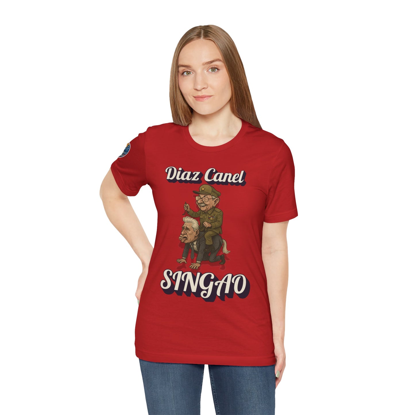 Humorous Political Graphic Tee - Diaz Canel Singao, Funny T-Shirt, Gift for Friends, Statement Shirt, Casual Wear, Party Tee