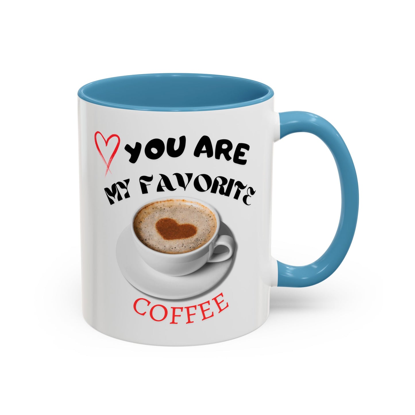 Heartfelt Accent Coffee Mug for Coffee Lovers, Cute Gift for Him/Her, Valentine's Day, Anniversary, Personalized Mug, Coffee Lover's Gift