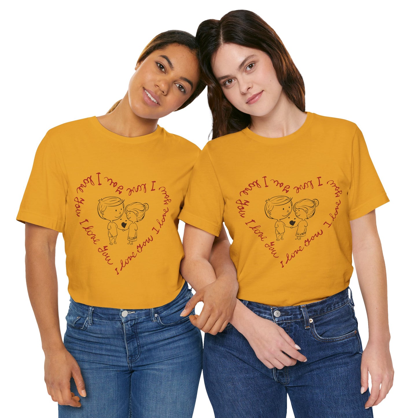 Heartfelt Love Tee, Cute Couple Shirt, Valentine's Day Gift, Anniversary T-Shirt, Love Quote Top