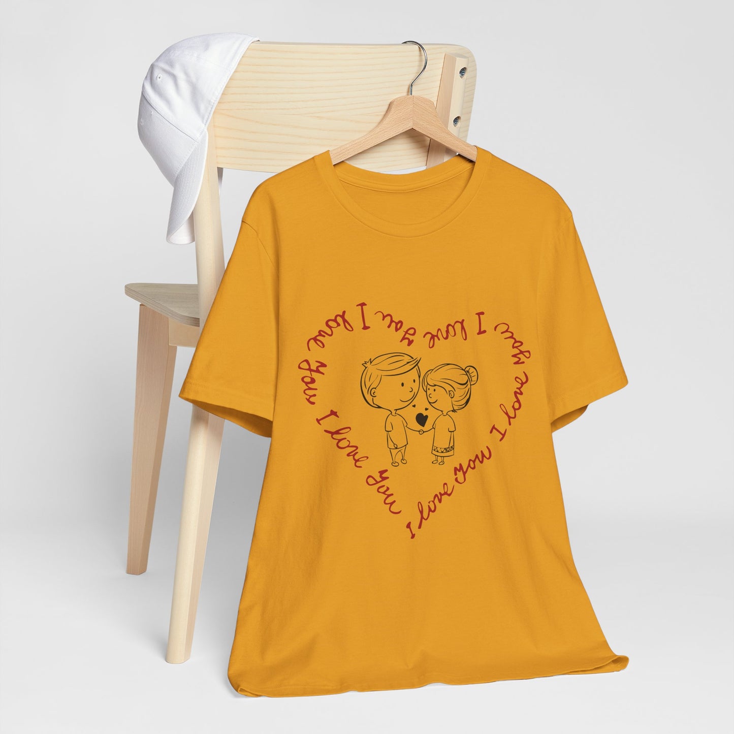 Heartfelt Love Tee, Cute Couple Shirt, Valentine's Day Gift, Anniversary T-Shirt, Love Quote Top