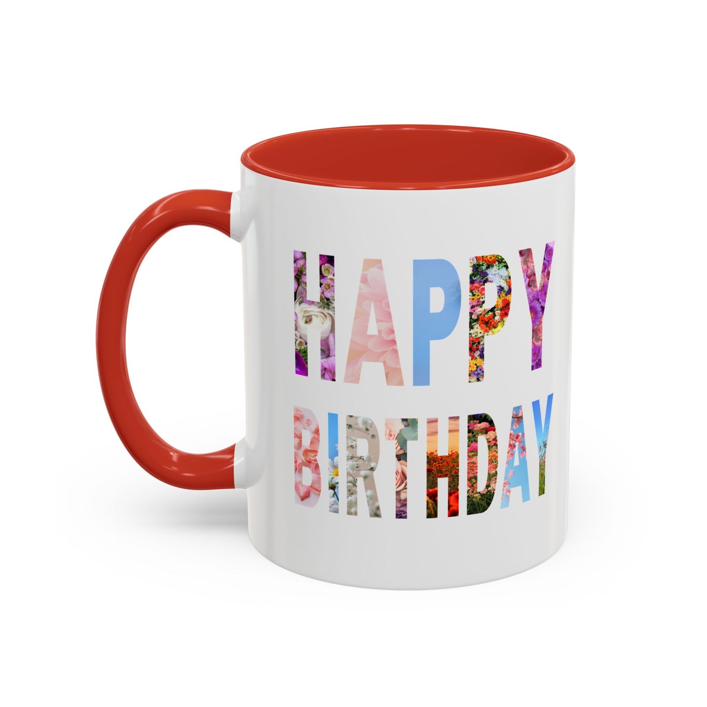 Floral Birthday Coffee Mug, Perfect Gift for Celebrations, Tea Lover's Mug, Party Favors, Flower Decor, Personalized Birthday Mug