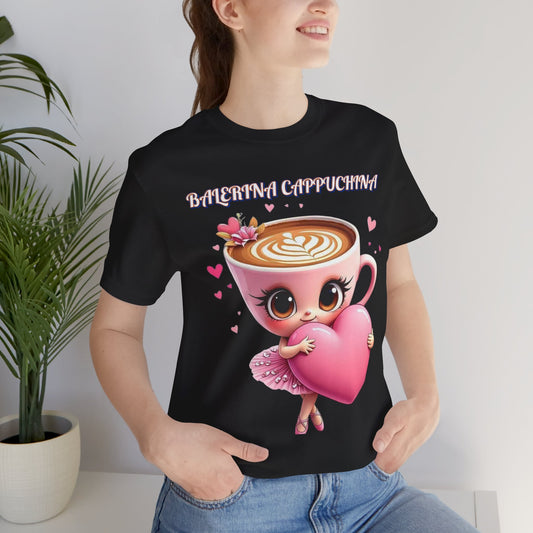 Cute Coffee Lover Tee, Adorable Graphic Shirt, Perfect Gift for Baristas, Coffee Enthusiasts, Valentine's Day, Birthdays, Casual Wear