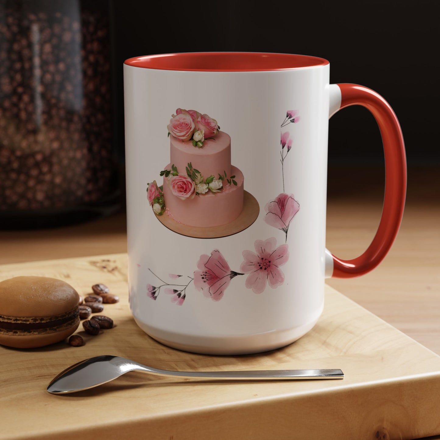 Floral Birthday Coffee Mug, Perfect Gift for Celebrations, Tea Lover's Mug, Party Favors, Flower Decor, Personalized Birthday Mug