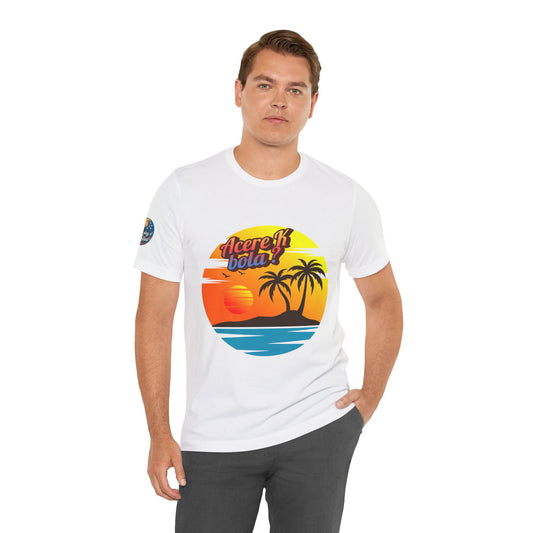 Tropical Sunset Tee, Casual Summer Shirt, Beach Vibes Apparel, Unisex Graphic Tee, Travel Inspired T-Shirt, Unique Gift for Adventurers