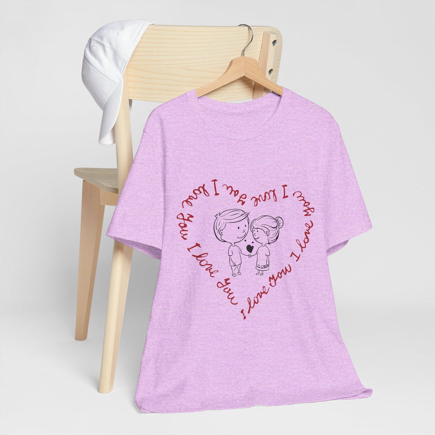 Heartfelt Love Tee, Cute Couple Shirt, Valentine's Day Gift, Anniversary T-Shirt, Love Quote Top