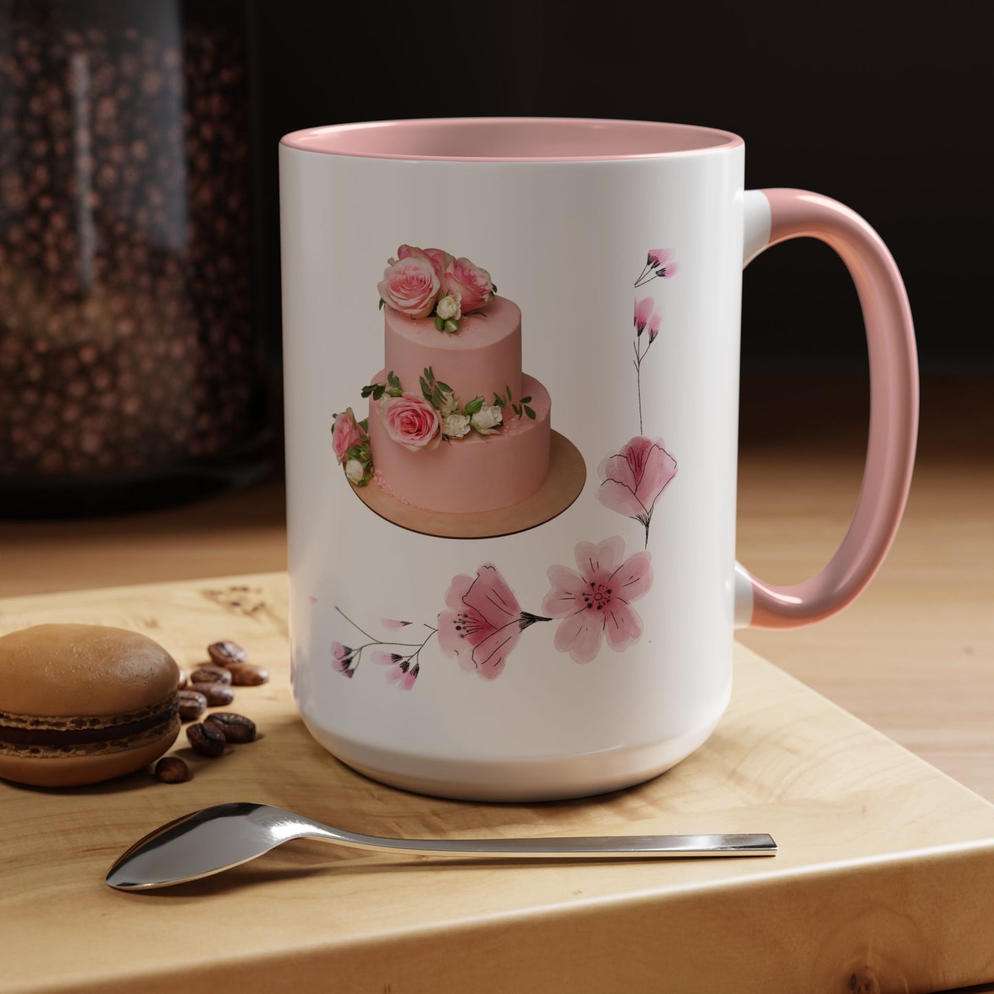 Floral Birthday Coffee Mug, Perfect Gift for Celebrations, Tea Lover's Mug, Party Favors, Flower Decor, Personalized Birthday Mug