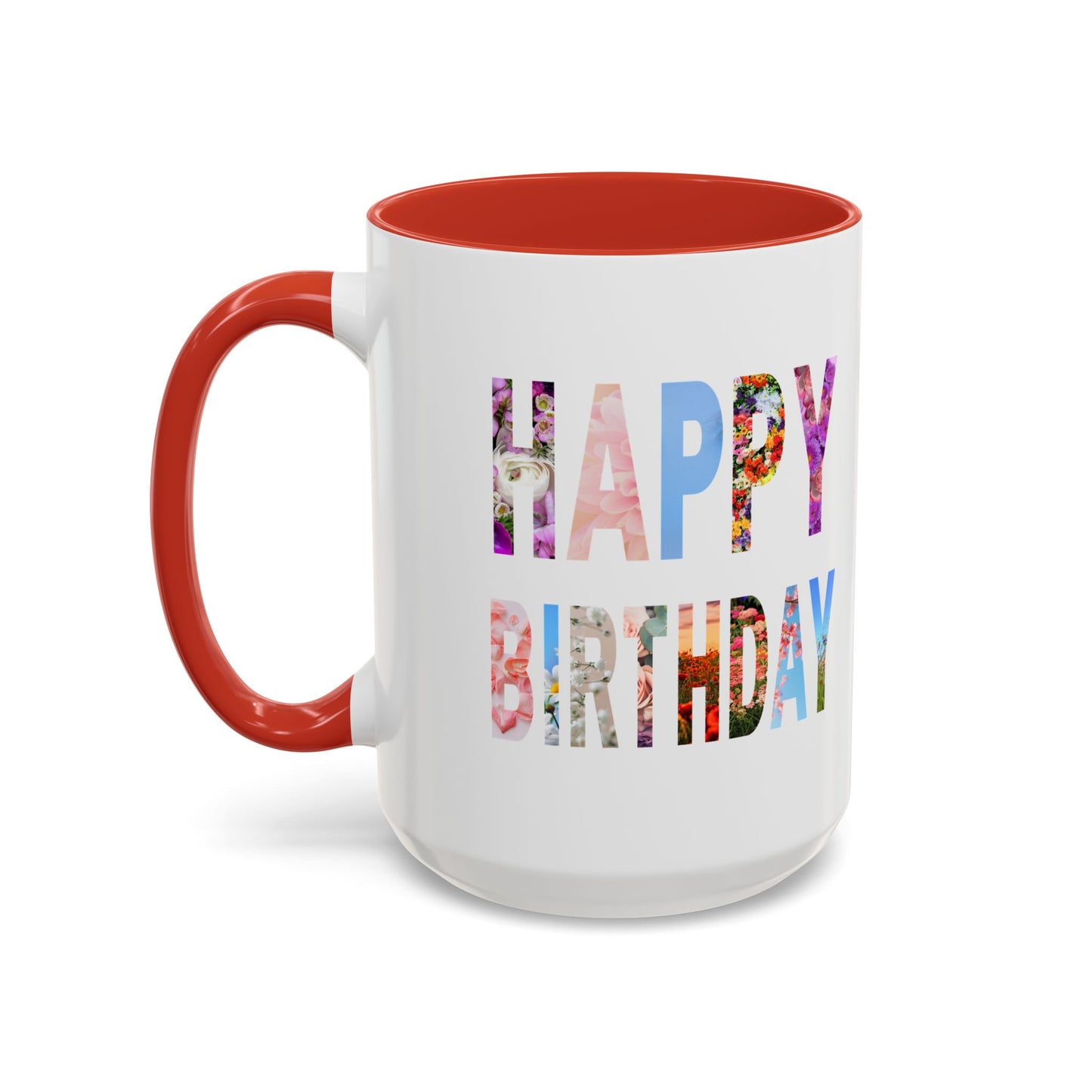 Floral Birthday Coffee Mug, Perfect Gift for Celebrations, Tea Lover's Mug, Party Favors, Flower Decor, Personalized Birthday Mug
