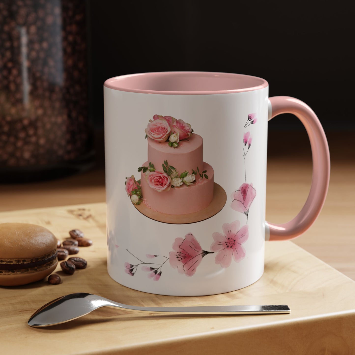 Floral Birthday Coffee Mug, Perfect Gift for Celebrations, Tea Lover's Mug, Party Favors, Flower Decor, Personalized Birthday Mug