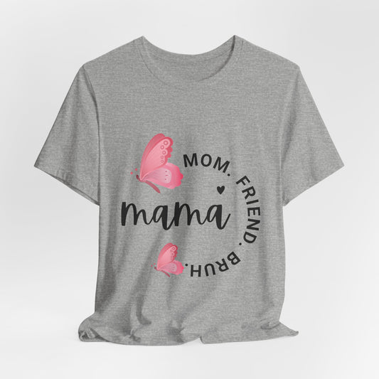 Mama Butterfly Unisex Tee, Cute Mother's Day Gift, Butterfly Graphic T-Shirt, Mom's Day, Spring Fashion, Gift for Her