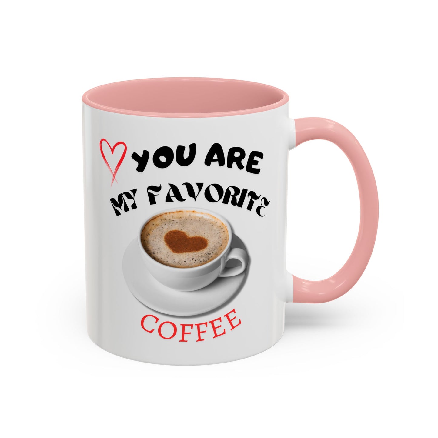Heartfelt Accent Coffee Mug for Coffee Lovers, Cute Gift for Him/Her, Valentine's Day, Anniversary, Personalized Mug, Coffee Lover's Gift