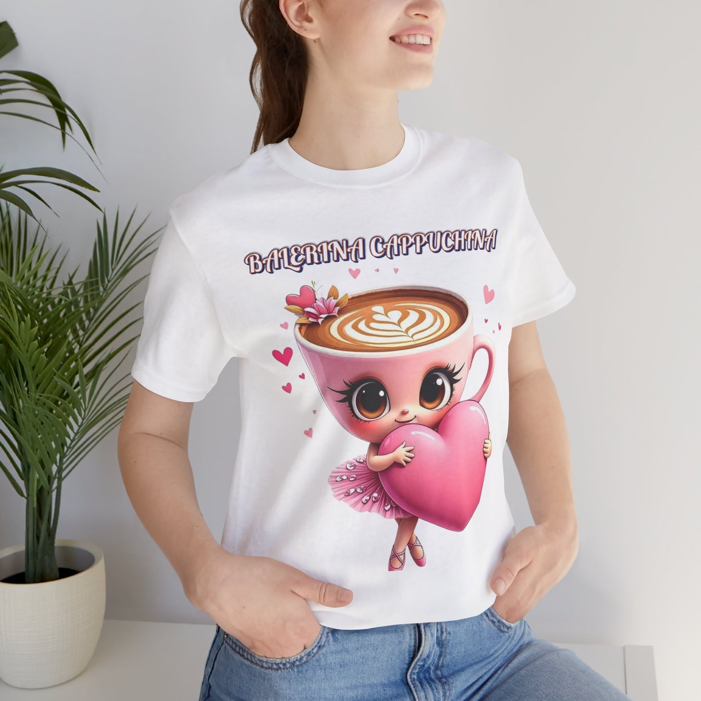 Cute Coffee Lover Tee, Adorable Graphic Shirt, Perfect Gift for Baristas, Coffee Enthusiasts, Valentine's Day, Birthdays, Casual Wear