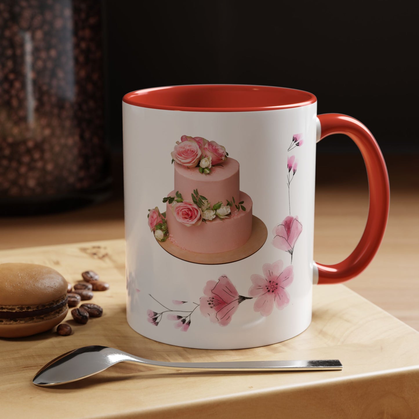 Floral Birthday Coffee Mug, Perfect Gift for Celebrations, Tea Lover's Mug, Party Favors, Flower Decor, Personalized Birthday Mug