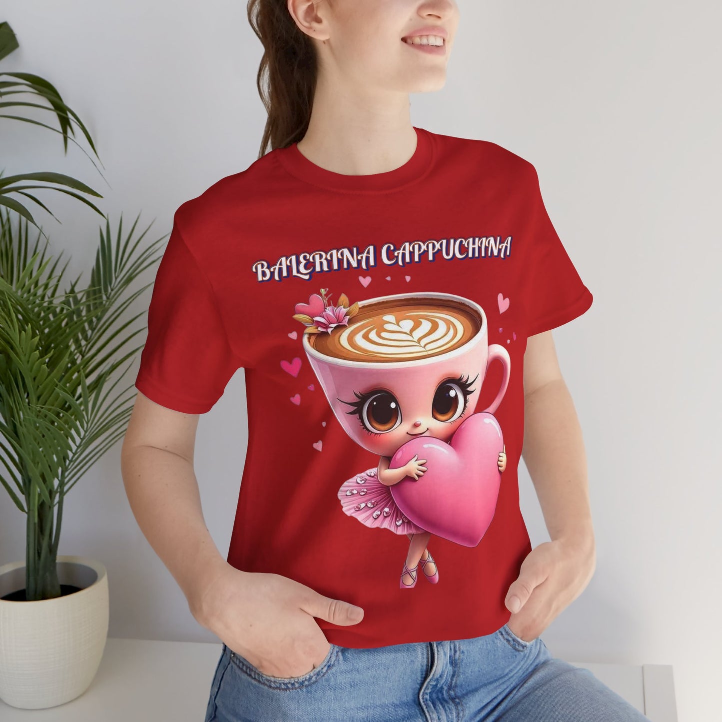 Cute Coffee Lover Tee, Adorable Graphic Shirt, Perfect Gift for Baristas, Coffee Enthusiasts, Valentine's Day, Birthdays, Casual Wear